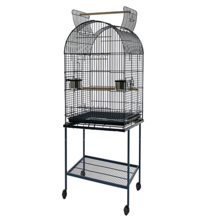 Parrot Cage On Stand With Open Top 51 X 51 X 153cm Shop Playpens 5225